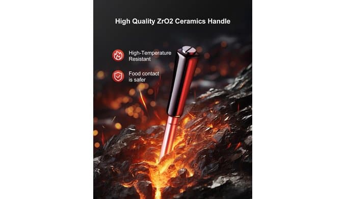 Bluetooth Meat Thermometer Wireless Probe for Smoker 500ft, Fitflavor Digital Grill Meat Thermometer Wireless for Grilling BBQ Cooking Oven, Rechargeable Batterry, IP67 Waterproof thumbnail 4