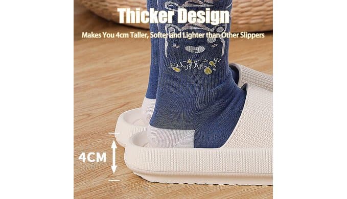 rosyclo Cloud Slippers for Women and Men Cushioned Thick Sole Slide Sandals thumbnail 5