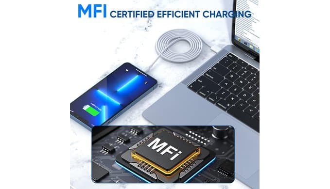 3 Pack Fast Charger iPhone,【Apple MFi Certified】6FT iPhone Charger Fast Charging USB C Block Wall Adapter 6 Foot Type C to Lightning Cable for iPhone 14 Pro Max/14 Plus/13 Pro/12/12Pro/11/XS/X,AirPods thumbnail 4