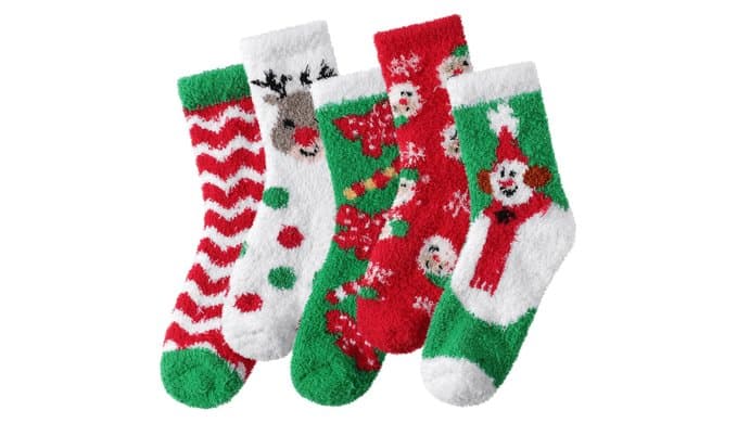 Fuzzy Socks for Women, Winter Slipper Socks for Women 5 Pairs thumbnail 1