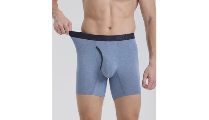 BAMBOO COOL Men's Underwear Boxer Briefs Multipack with Fly, No Ride Up thumbnail 2