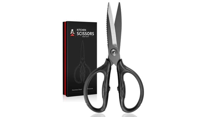 SHAN ZU 8.4" Titanium Heavy Duty Kitchen Scissors - Japanese Shears thumbnail 1