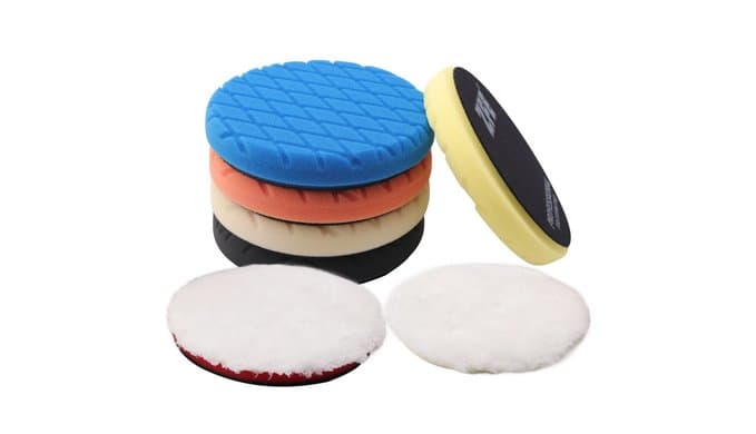 Buffing Polishing Pads, 7Pcs 7"(180mm) Waffle Foam Buffing Pads Polishing Pads Wool Pad Kit for 7Inch Backing Plate RO/DA/GA Car Polisher Boat Compounding, Polishing and Waxing thumbnail 1