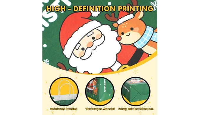 RACETOP Christmas Gift Bags with Handles – 24 Pcs Santa Bags thumbnail 4