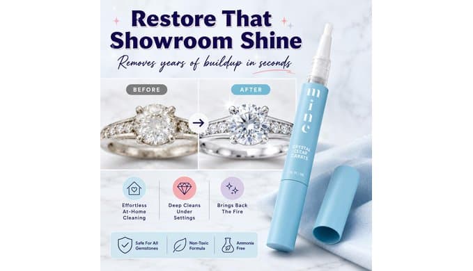 Diamond Ring Cleaner Pen, Diamond Cleaner for Rings and Jewelry for Brides thumbnail 2