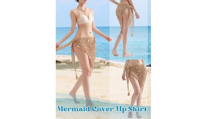 Mermaid Costume for Women Starfish Accessories: Large Mermaid Outfit Crochet Skirt for Summer Halloween Party Cosplay thumbnail 5