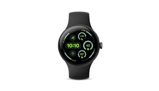 Google Pixel Watch 3 (45mm) 2024 Model - Android Smartwatch, Heart Rate Tracking, Fitbit Advanced Running, Fitness Insights, 24-Hour Battery - Matte Black Aluminum Case - Obsidian Band - LTE thumbnail 1