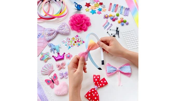 yasest Headband Making Kit - 89pcs DIY Craft Gift for 5 6 7 8 Year Old Girl thumbnail 2