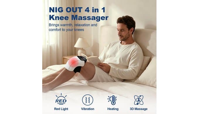 4 in 1 Knee Massager with Heat & Vibration, Red Light and 3D Massage thumbnail 2