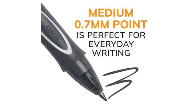 BIC Gelocity Quick Dry Gel Pens, 12-Count in Black Ink thumbnail 3