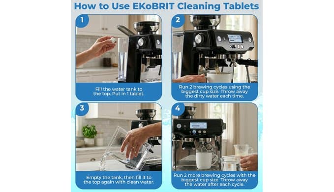 Coffee Machine Cleaner & Descaler Tablets – 24 Count Coffee Maker Cleaning Tablets for Espresso & Drip Machines, Compatible with Keurig, Nespresso, Breville & More thumbnail 3