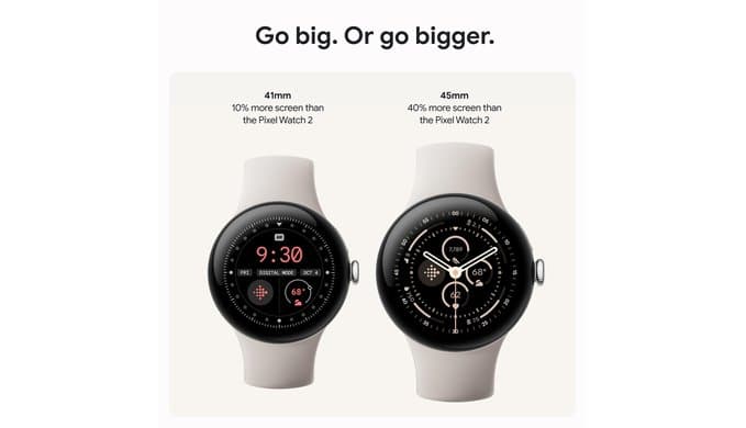 Google Pixel Watch 3 (45mm) 2024 Model - Android Smartwatch, Heart Rate Tracking, Fitbit Advanced Running, Fitness Insights, 24-Hour Battery - Matte Black Aluminum Case - Obsidian Band - LTE thumbnail 2
