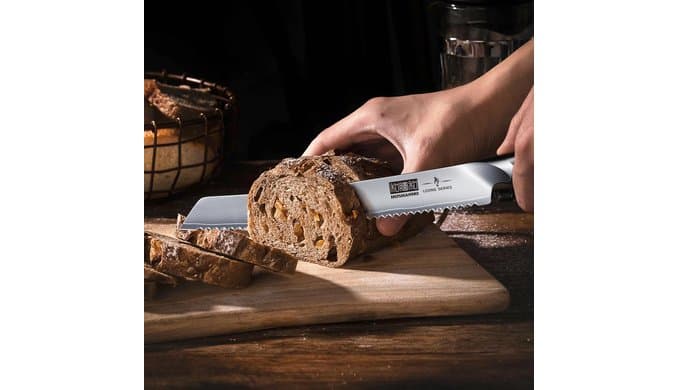 HOSHANHO Bread Knife 10 inch, Ultra Sharp Japanese Serrated Bread Knife thumbnail 2