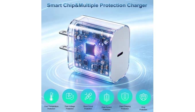 iPhone 17 16 Pro Charger Fast Charging,2Pack 20W Quick USB C Charger Block Type C Chargers Fast Charging,6FT USBC Charging Cable Cord for iPhone 17 Pro/17 ProMax/17 Air/16/16 ProMax/16e/15 Pro/15 Plus thumbnail 4