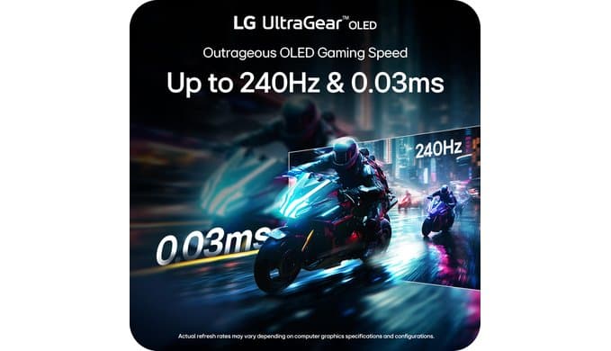 LG 45GX900A-B 45-Inch Ultragear WQHD (3440 x 1440) OLED Curved Gaming Monitor, 240Hz, 0.03ms, NVIDIA G-Sync, VESA DisplayHDR True Black 400, HDMI 2.1, DisplayPort, USB Type-C PD 65W thumbnail 4