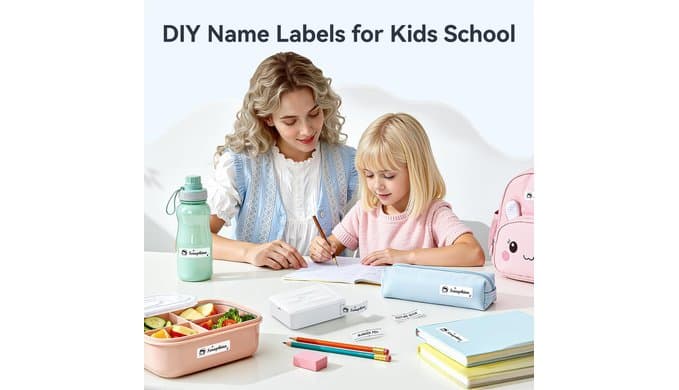 NIIMBOT D110 Mini Label Maker Machine with Tape for Home School, White thumbnail 2
