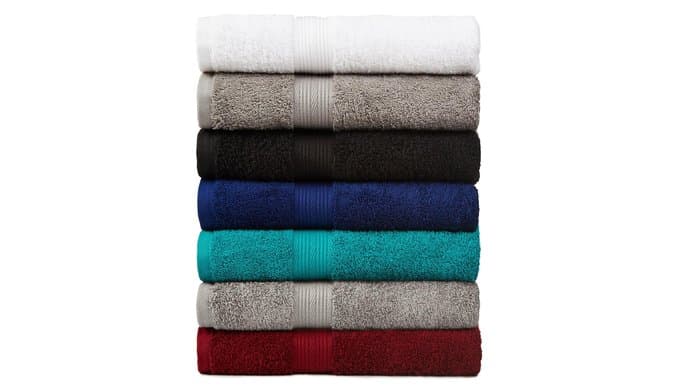 Amazon Basics Fade-Resistant 100% Cotton Washcloths for Bathroom, Soft Absorbent, 6-Piece, Crimson thumbnail 3