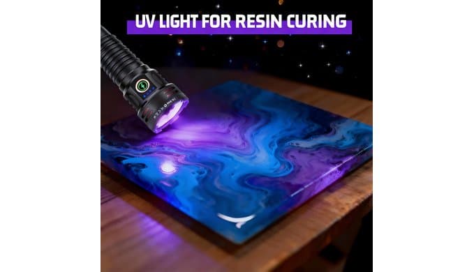 30W High Lumens UV Flashlight with 365nm Black Light & White Light thumbnail 4
