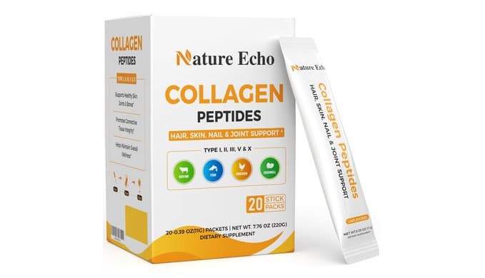Hydrolyzed Collagen Peptides, Supports Hair, Skin, Nails, Joints & Bones