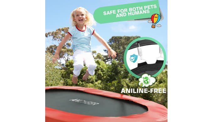 ANCHEER Trampoline for Kids, Toddler Trampoline Indoor Sports and Outdoor Games 56" Kids Rebounder 220LBS Capacity with Adjustable Safety Handrail Foldable Jumper for Boys and Girls thumbnail 3