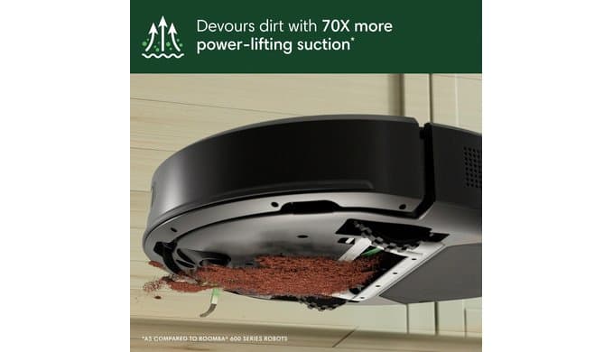iRobot Roomba 105 Vac Robot Vacuum - Easy to use, Intense Power-Lifting Suction, LiDAR Navigation, Multi-Surface Cleaning, Cleans in Neat Rows, Self-Charging thumbnail 4