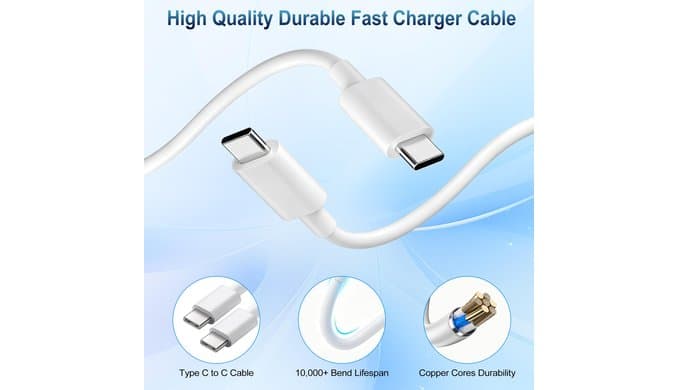 iPhone 17 16 Pro Charger Fast Charging,2Pack 20W Quick USB C Charger Block Type C Chargers Fast Charging,6FT USBC Charging Cable Cord for iPhone 17 Pro/17 ProMax/17 Air/16/16 ProMax/16e/15 Pro/15 Plus thumbnail 5