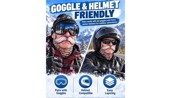 Funny Ski Mask For Men 3D Printed Face Old Man Balaclava Mask thumbnail 5