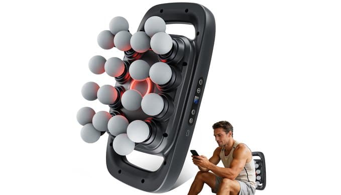 Beown 20 Head Massage Gun Deep Tissue, Back Muscle Massager with 3 Modes & 30 Intensity Levels for Legs, Waist, Back, Neck, Portable Percussion Massage Gun for Pain Relief thumbnail 1