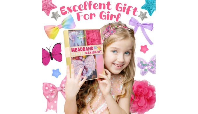 yasest Headband Making Kit - 89pcs DIY Craft Gift for 5 6 7 8 Year Old Girl thumbnail 4