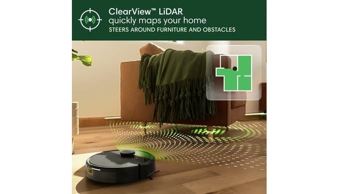iRobot Roomba 105 Vac Robot Vacuum - Easy to use, Intense Power-Lifting Suction, LiDAR Navigation, Multi-Surface Cleaning, Cleans in Neat Rows, Self-Charging thumbnail 5