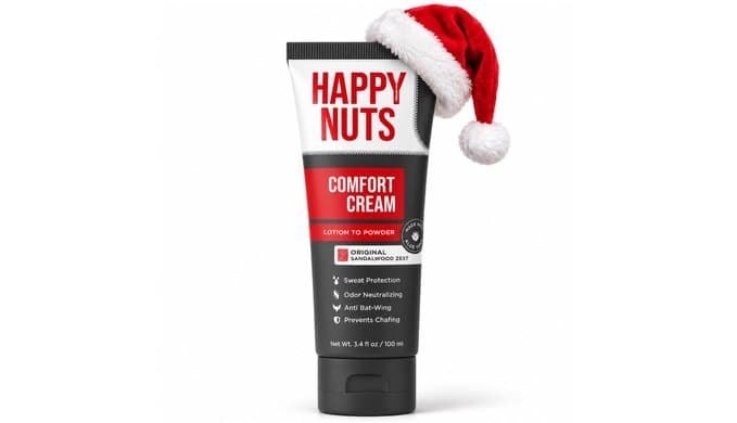 HAPPY NUTS Comfort Cream Deodorant For Men: Anti-Chafing Sweat Defense, Odor Control, Aluminum-Free, Travel Essential, Mens Deodorant & Hygiene Products for Men's Private Parts 3.4 Fl Oz - Original thumbnail 1
