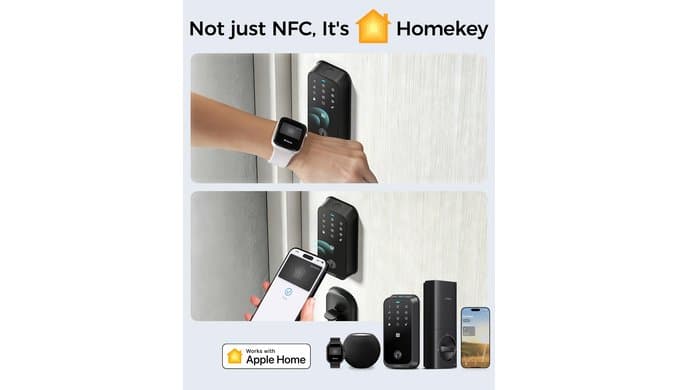 WiFi Smart Lock HomeKey Keyless Entry Door Lock Fingerprint Deadbolt thumbnail 2