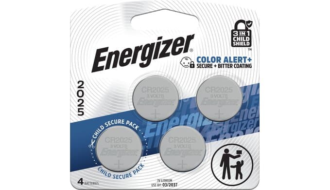 Energizer 2025 Batteries (4 Pack), 3V Lithium Coin Lithium Batteries with 3-in-1 Child Shield thumbnail 4