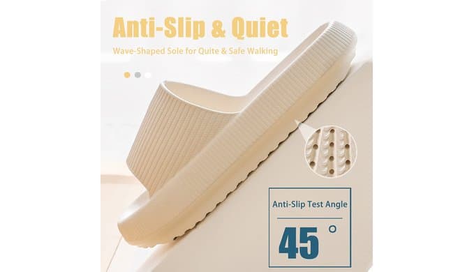 rosyclo Cloud Slippers for Women and Men Cushioned Thick Sole Slide Sandals thumbnail 4
