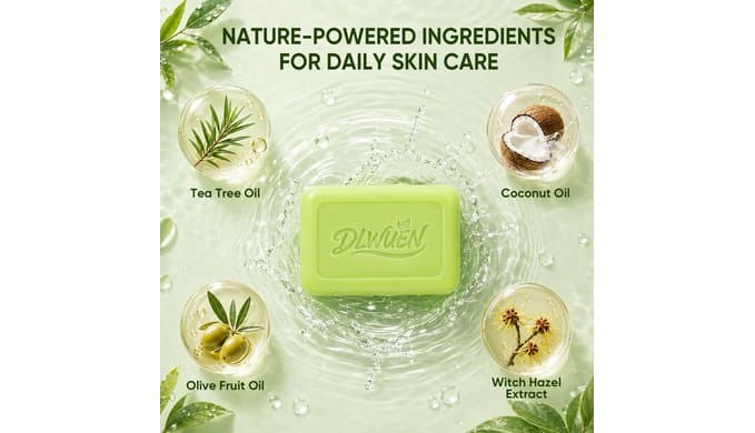 Tea Tree Soap Bar 3 Pack, Antifungal Tea Tree Oil Soap for Face & Body thumbnail 3