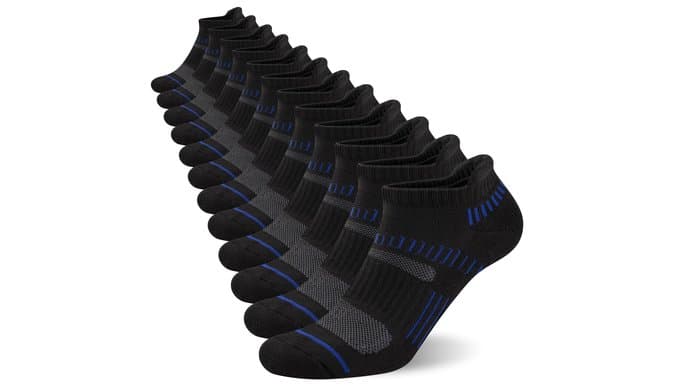 COOPLUS Mens Ankle Socks Athletic Cushioned Breathable Low Cut Tab With Arch Support - 6 Pairs thumbnail 1